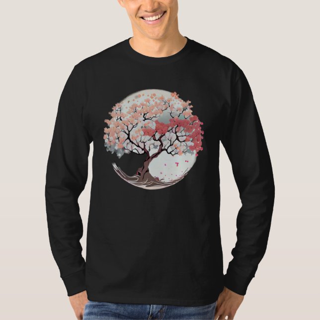 T-shirt A Refreshing and Enchanting Tree of Life Cherry Bl (Devant)