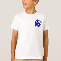 T-shirt à simple face de logo de poche