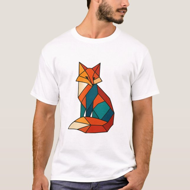 T-shirt à tendance fox géométrique (Devant)