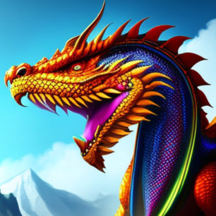 T-shirt à tête de dragon magique