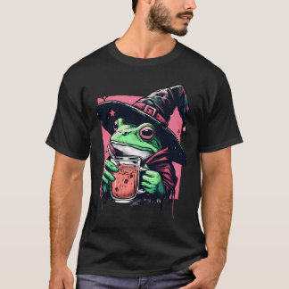 T-shirt à thé à la grenouille rétro