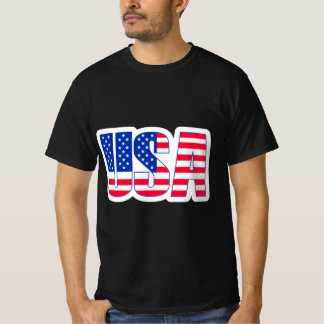 T-shirt à thème noir USA