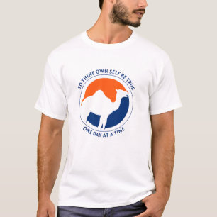T-shirt À toi-même être vrai Chemise - Bleu/Orange