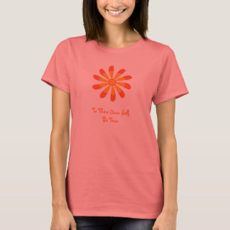 T-shirt À toi-même être vrai Tee - shirt de fleurs rétro