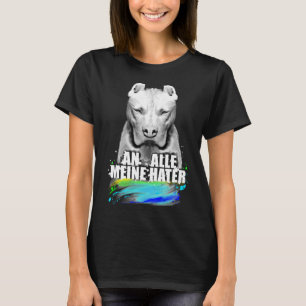 T-shirt À tous mes haïssards Pit Bull Dog