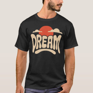 T-Shirt à typographie esthétique « Rêve » avec cou