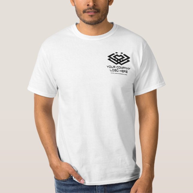 T-shirt à valeur blanche pour hommes avec logo per (Devant)