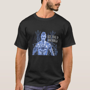 T-shirt À Valhalla Norse Mythologie Viking Warri