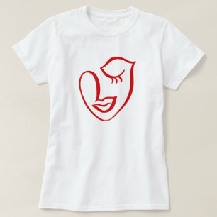 T-Shirt à visage calligraphié
