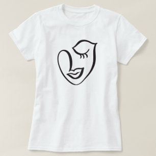 T-Shirt à visage calligraphié