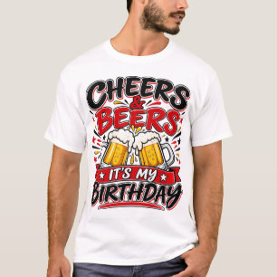 T-shirt À votre santé & Bières C'est mon anniversaire