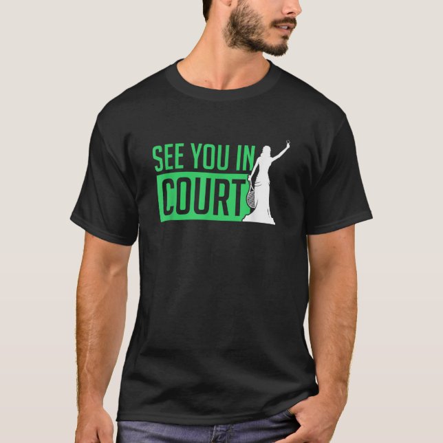 T-shirt À Vous Dans Court Tennis Funny Joueurs De Tennis H (Devant)