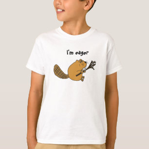 T-shirt AA chemise de bande dessinée de castor désireux