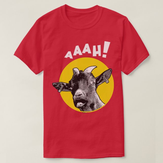 T-shirt Aaah hurler Chèvre Chèvre La Ferme Tee Animal Tee  (Design devant)
