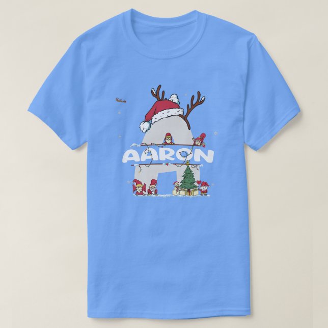 T-shirt Aaron Christmasw Aaron Nom pour les Noël drôles (Design devant)