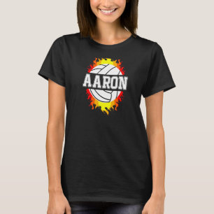T-shirt Aaron Nom Volleyball Joueur Garçons Ball Et Net Sp