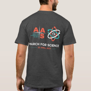 T-shirt Aas + Mars pour la Science ; Renversez, gris de