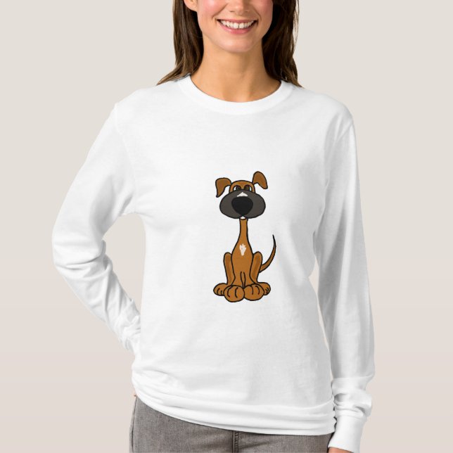 T-shirt AB chemise mignonne de bande dessinée de chiot (Devant)