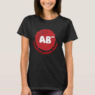 T-shirt AB-, donneur de plasma universel, donneur de sang