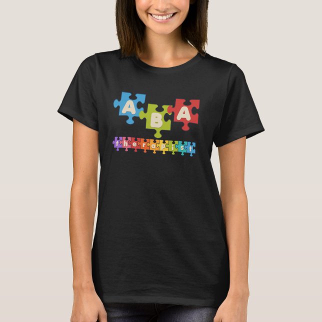 T-shirt Aba Thérapiste Applique Comportement Analyse Compo (Devant)