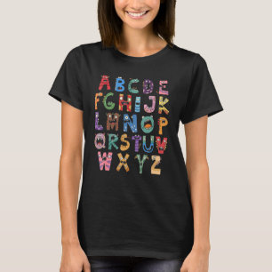 T-shirt ABC Monster Alphabet Halloween Teacher Costum