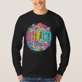 T-shirt ABCD 3e année Enseignant Rock Happy Back T