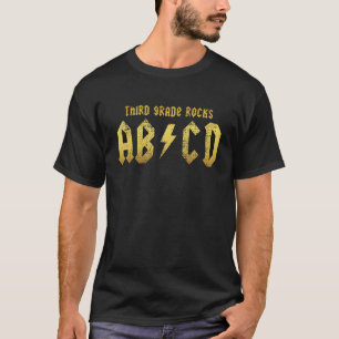 T-shirt ABCD Garçons Filles Enseignant Troisième Classe Ro