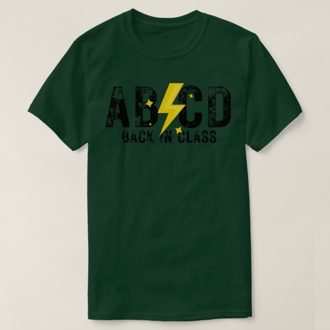 T-shirt ABCD Retour dans la classe 4 (Design devant)