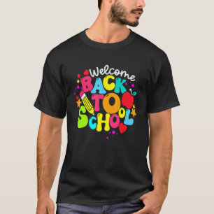 T-shirt Abcd Retour En Classe Coloré Retour À L'École Pour