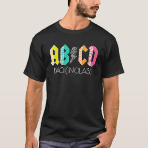 T-shirt Abcd Retour En Classe Leopard Retour À L'École 1