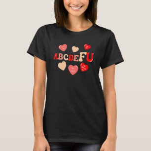 T-shirt ABCDEFU Coeur rétro Saint Valentin