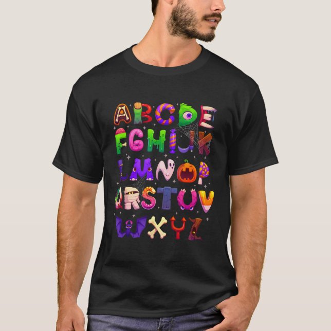 T-shirt Abcs Apprentissage maternelle Enseignant Funny Hal (Devant)