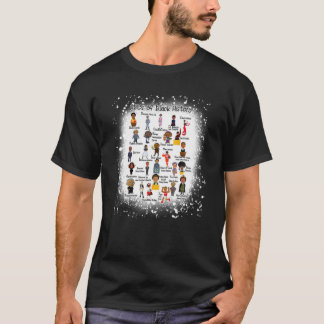 T-shirt Abcs Blanches De Noir Histoire Mois Fierté Femmes