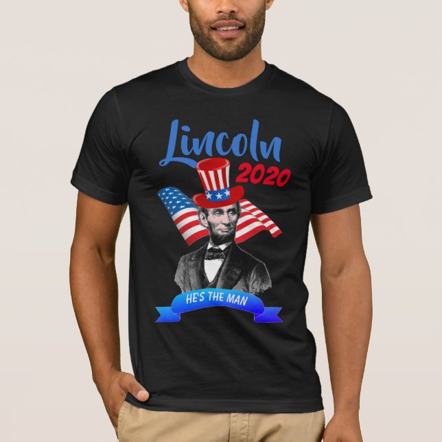 T-shirt Abe Lincoln 2020, l'homme (Devant)