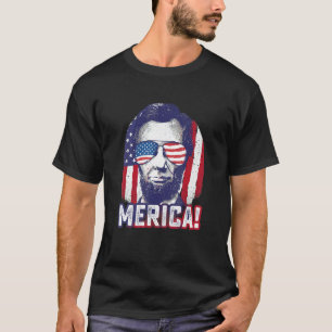 T-shirt Abe Lincoln Merica 4 juillet Fête nationale Usa