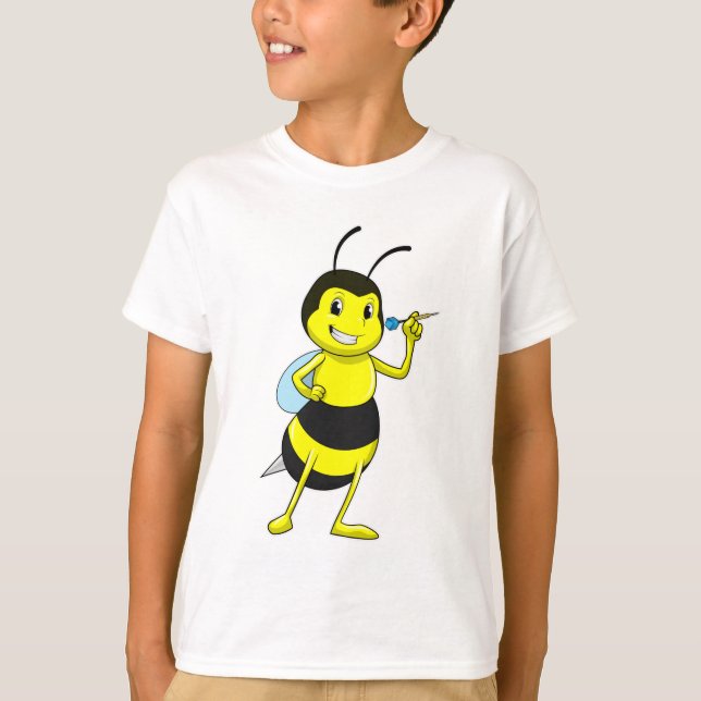 T-shirt Abeille aux fléchettes avec tarte (Devant)
