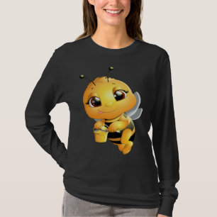 T-shirt Abeille avec miel filles mignonnes abeille