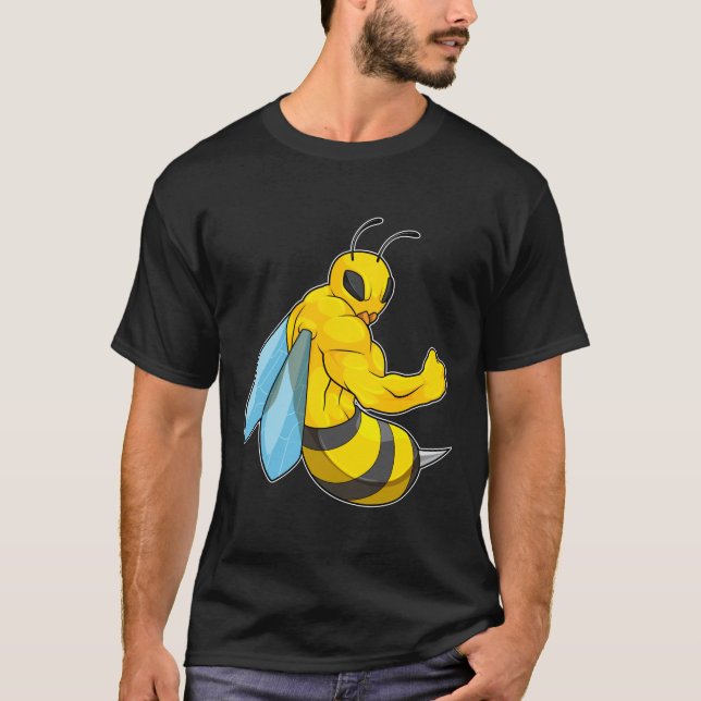 T-shirt Abeille comme culturiste (Devant)