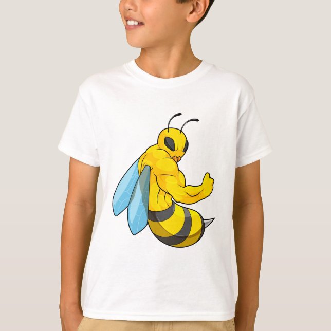 T-shirt Abeille comme culturiste (Devant)