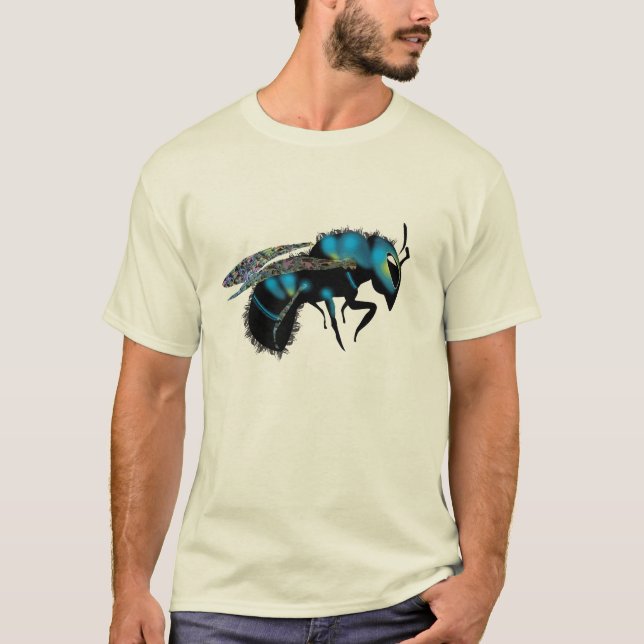 T-shirt Abeille de maçon bleue (Devant)