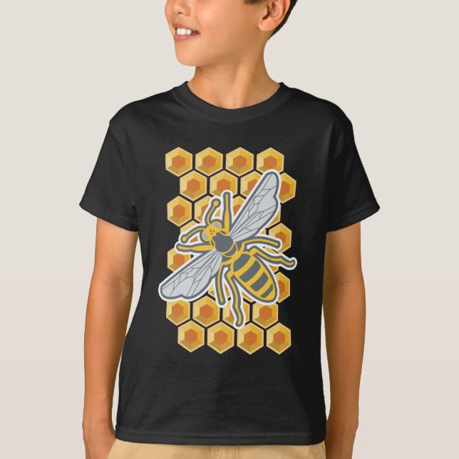 T-shirt Abeille de nid d'abeilles (Devant)
