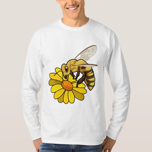 T-shirt Abeille en fleurs (Devant)