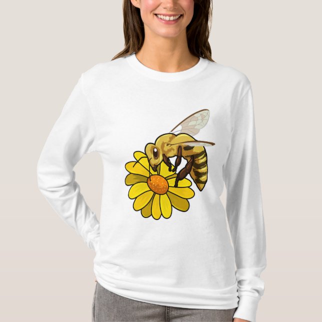 T-shirt Abeille en fleurs (Devant)