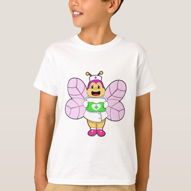 T-shirt Abeille en tant qu'infirmière avec trousse First a (Devant)