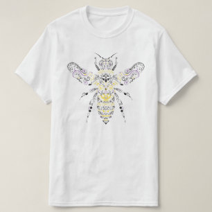 T-shirt abeille fleurie de miel