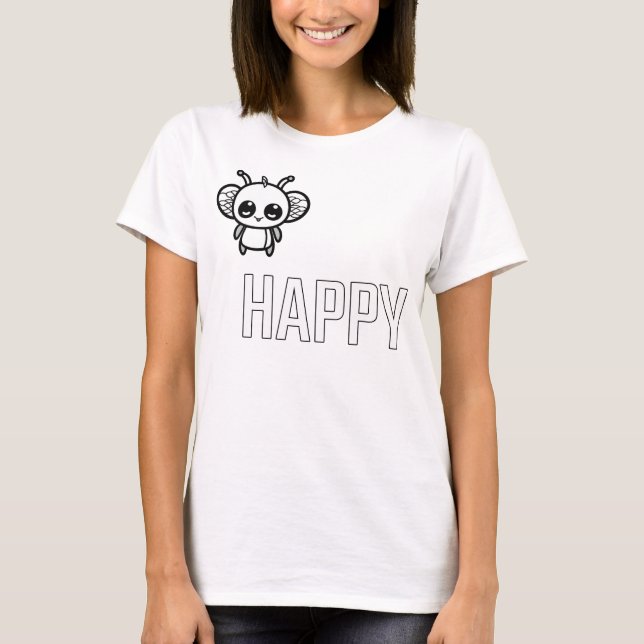 T-shirt Abeille Heureuse :) (Devant)