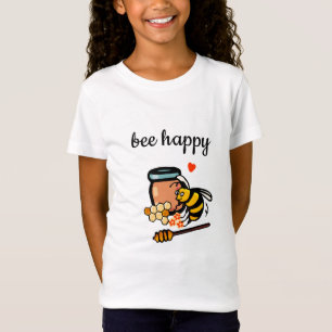 T-Shirt Abeille joyeux joli mot d'abeille jaune