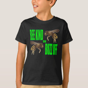 T-shirt Abeille ou Buzz Off Détaillé Abeilles Lime Vert 