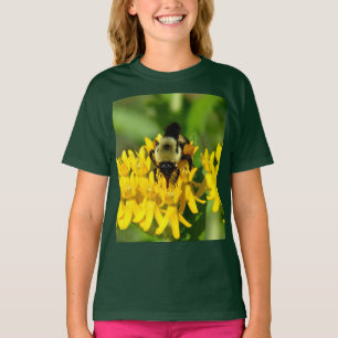 T-shirt Abeille se régalant de fleurs sauvages d'asclépiad