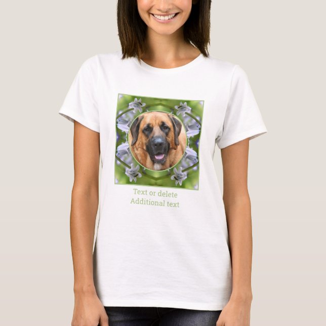 T-shirt Abeille Sur Bluebell Flower Frame Créez votre prop (Devant)
